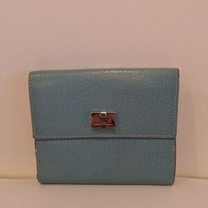 EUC Salvatore Ferragamo Tiffany Blue Vintage Bifold Leather Wallet